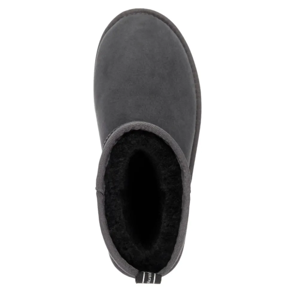 Buty śniegowce Emu AUSTRALIA SHARKY skórzane szary W12434 Ocieplane