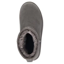 Buty śniegowce Emu AUSTRALIA STINGER MICRO Flatform skórzane szary W13082 Ocieplane