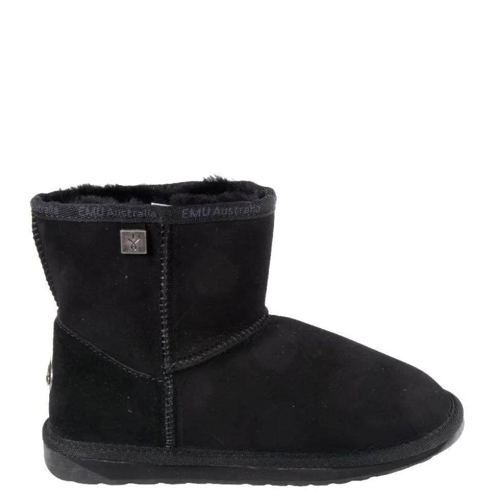 Buty śniegowcy Emu AUSTRALIA PLATINUM STINGER SLIM MINI skórzane czarny WP20003 WATER RESISTANT Ocieplane
