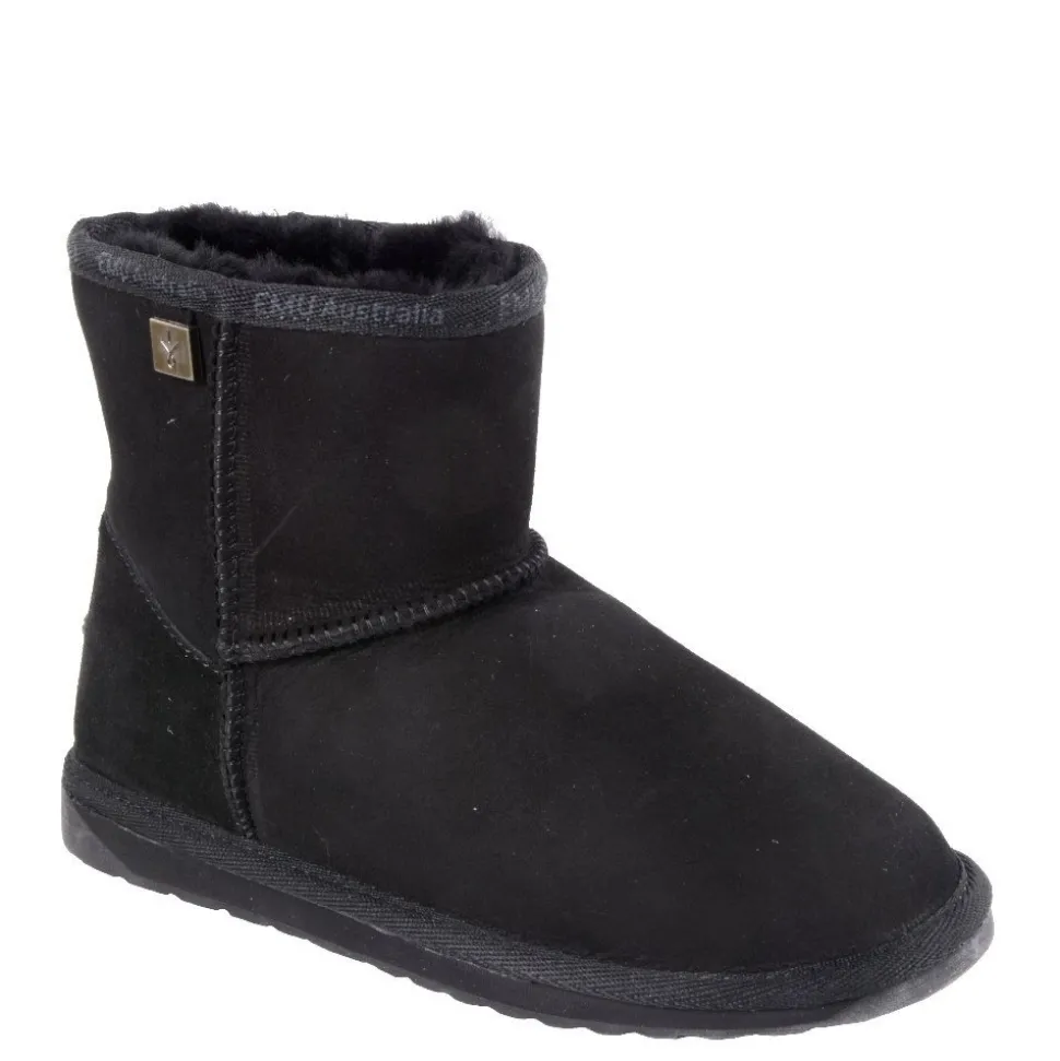 Buty śniegowcy Emu AUSTRALIA PLATINUM STINGER SLIM MINI skórzane czarny WP20003 WATER RESISTANT Ocieplane