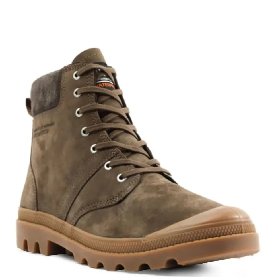 Buty Palladium PALLABROUSSE CUFF WATERPROOF+ skórzane brązowy 77982-236