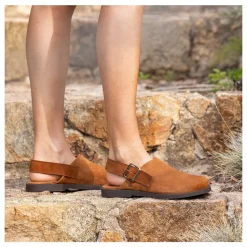 Buty z odkrytą piętą El Naturalista N5871 ARENISCA skórzane różowy