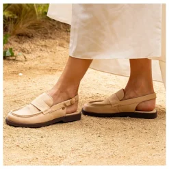 Buty z odkrytą piętą El Naturalista N5872 ARENISCA skórzane beżowy