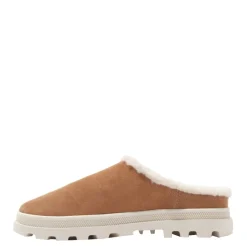 Klapki Palladium PALLADUNE MULE WARM skórzane brązowy 74337-252