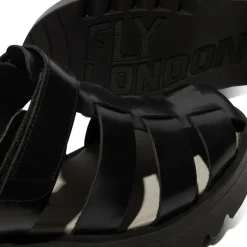 Sandały damskie Fly London MAIE 850 skórzane czarny P144850000