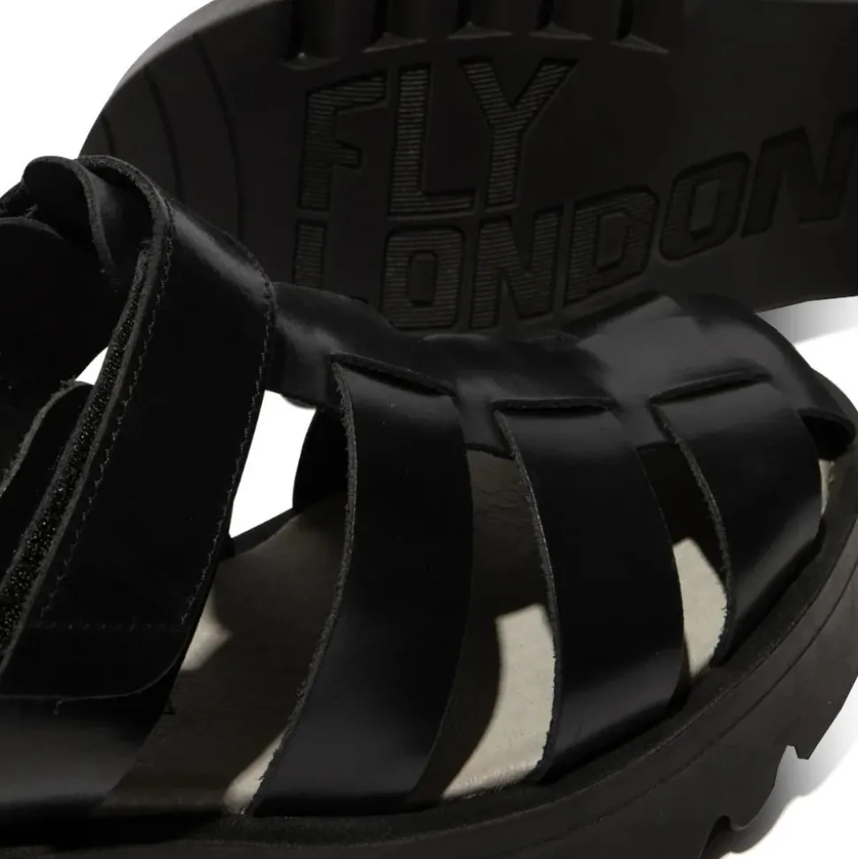 Sandały damskie Fly London MAIE 850 skórzane czarny P144850000