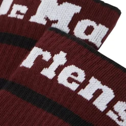 Skarpety Dr. Martens SOCKS ATHLETIC LOGO ORGANIC Black Cherry AC681004